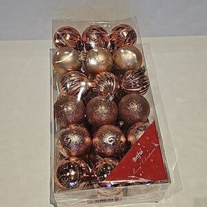 Rose gold Christmas ornaments 2.36 inches